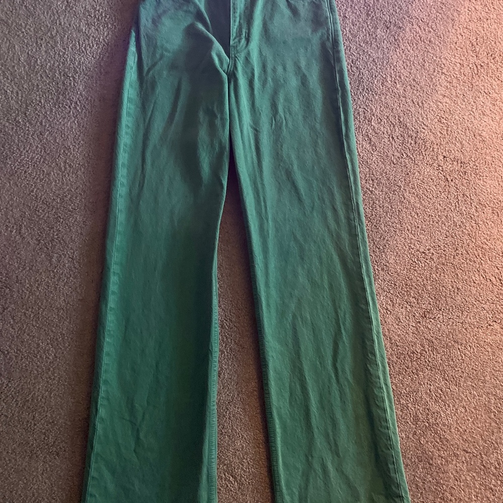 Green Zara jeans